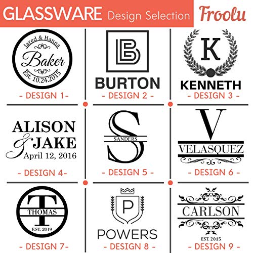 Froolu Custom Engraved Whiskey Decanter with Box - Great Gifts for Wedding & Groomsmen - Holds 23.75oz liquor - Monogrammed Name & Initial - Perfect for Him on Birthday, Christmas, Housewarming & more - Image 3