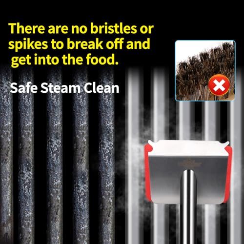 Image of XUDAKAIXIN Grill Brush Bristle Free,(Only Replaceable Cleaning Head No Grill Brush)-Red