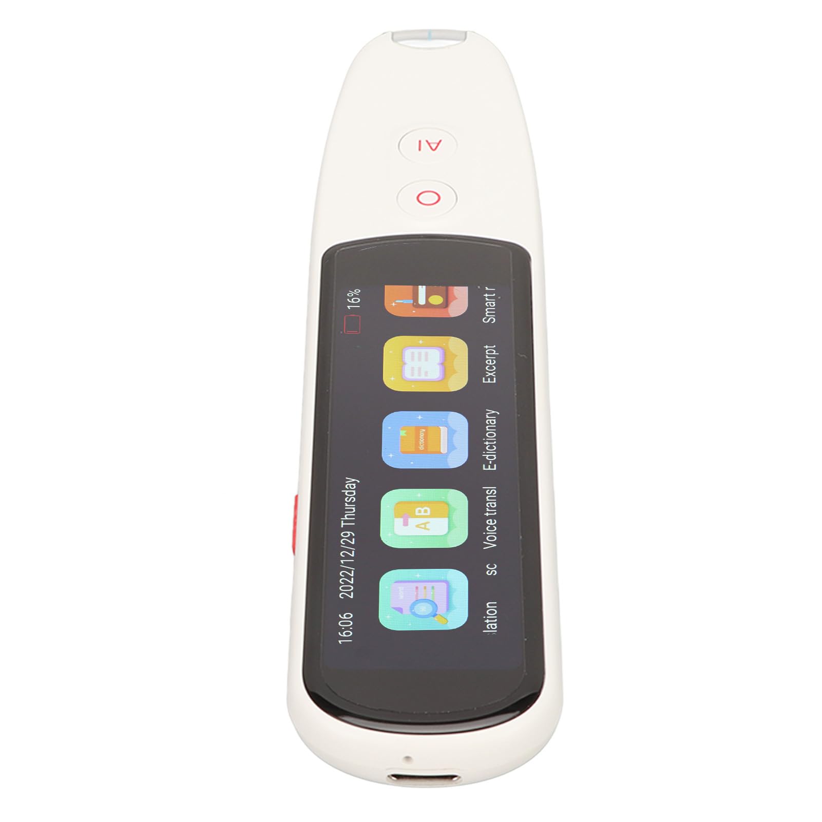 Focket Dispositivo Traduttore, Touch Screen Completo 134 Lingue Penna Scanner WiFi, Penna da Lettura con Traduzione Offline Connettività Bluetooth per Studenti Professionisti Viaggi