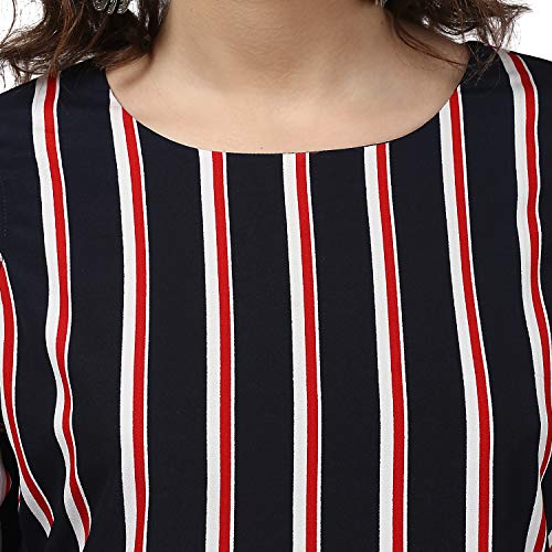 Image of Harpa Round Neck Striped Dress