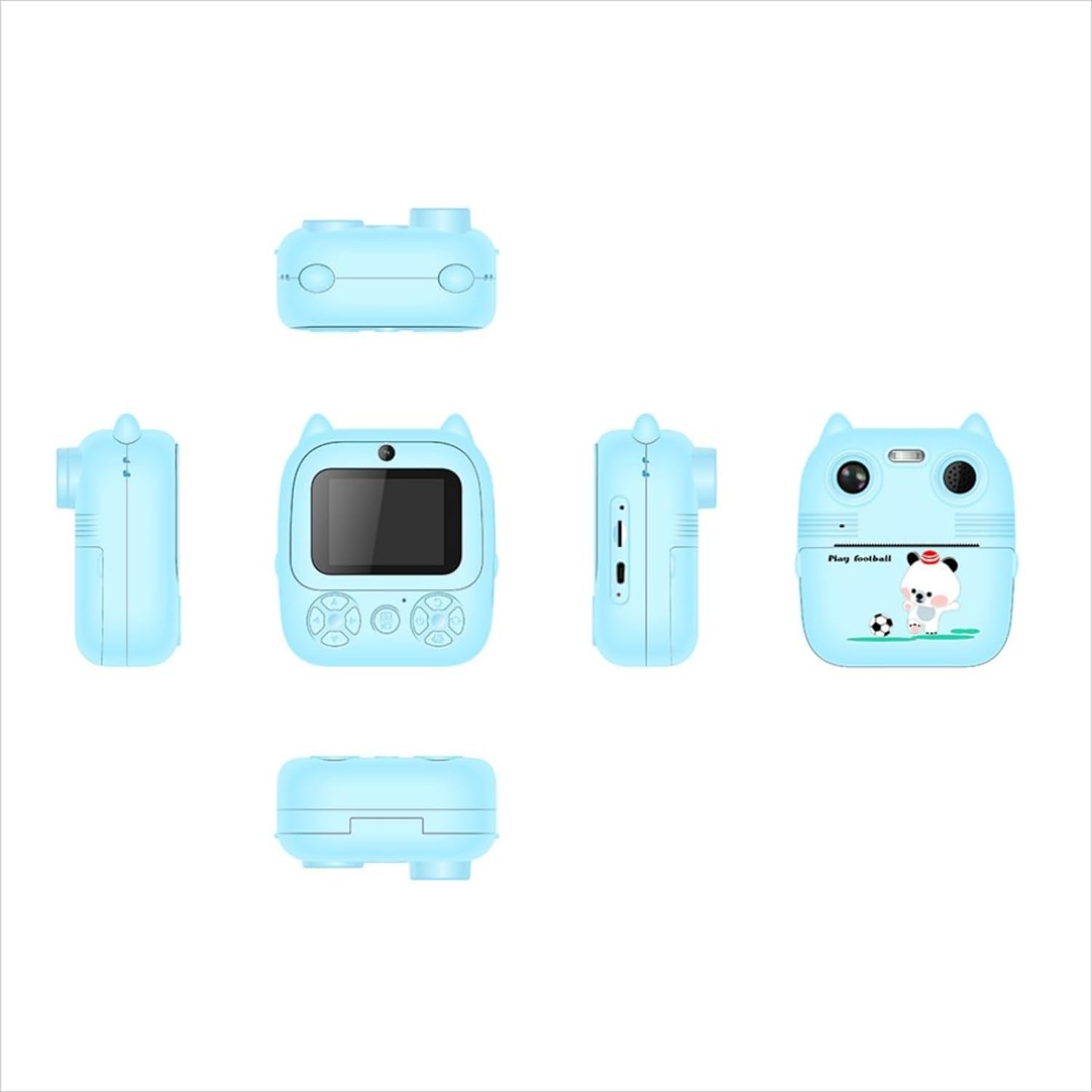 Macchina Fotografica Bambini Istantanea 2.4 Pollici/1080P,32GB Memoria,Slot Espansione Micro SD,3 rotoli di carta da stampa, un regalo perfetto per i tuoi bambini (Blu)