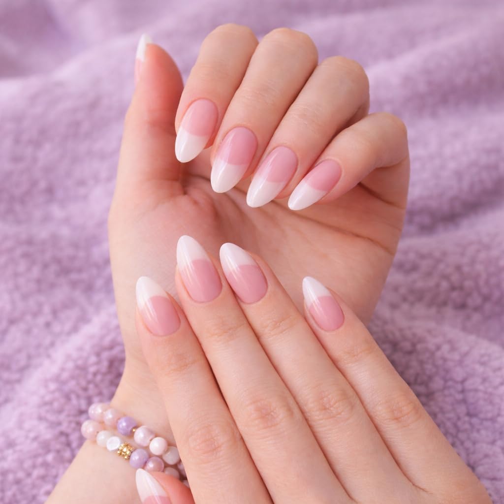 Lavender Blush French Tip 24PCS Acrylic Nail Extensions | Press-On Nails for Women | Reusable Artificial False Nails with Nail Glue, Adhesive Tabs, Filer, Cuticle Stick & Prep Pad-image-37
