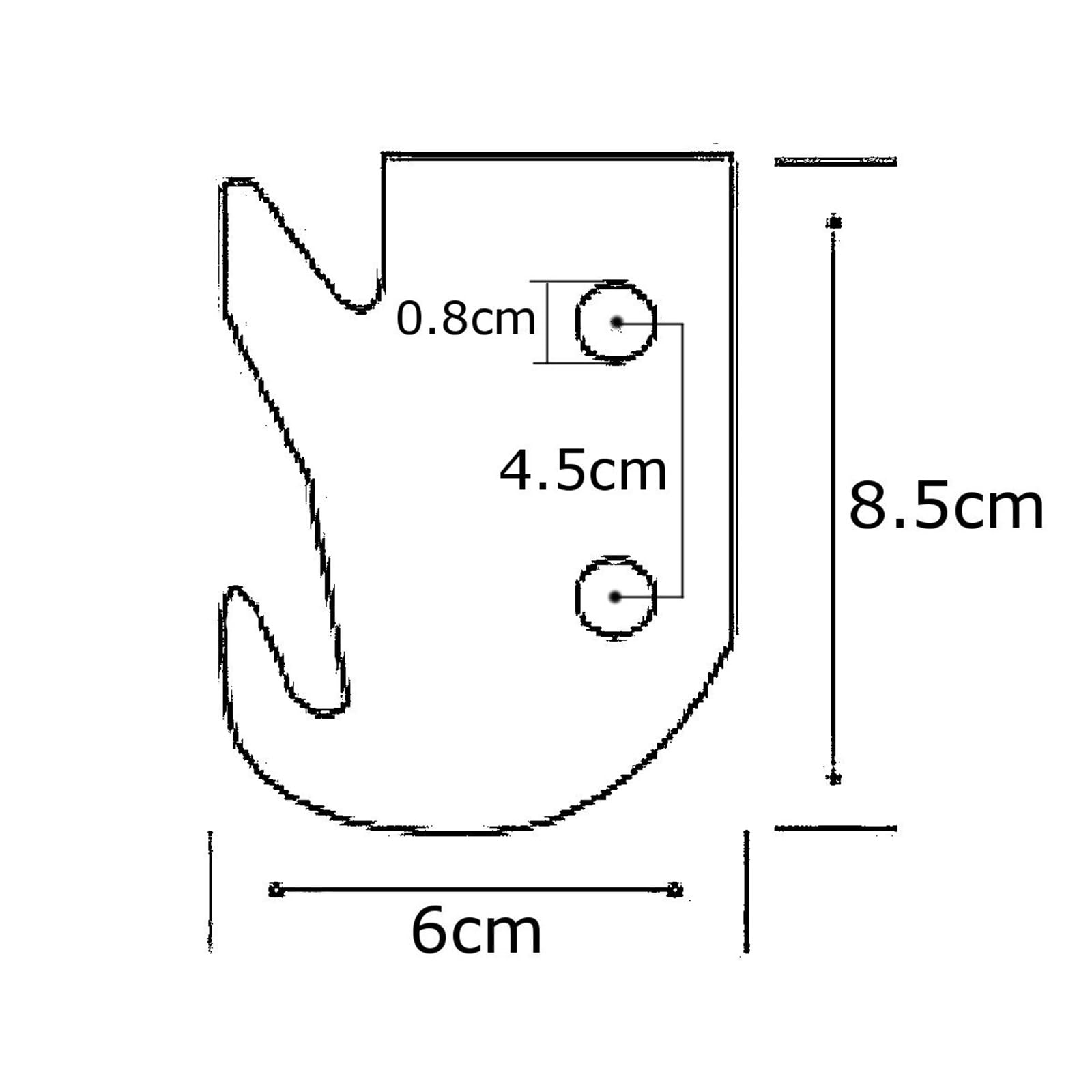 dDanke 2 Hook Plates for Wooden Bed Frame Bracket Headboard Footboard with Pins Replacement Wooden Bed Part or New Bed Construction