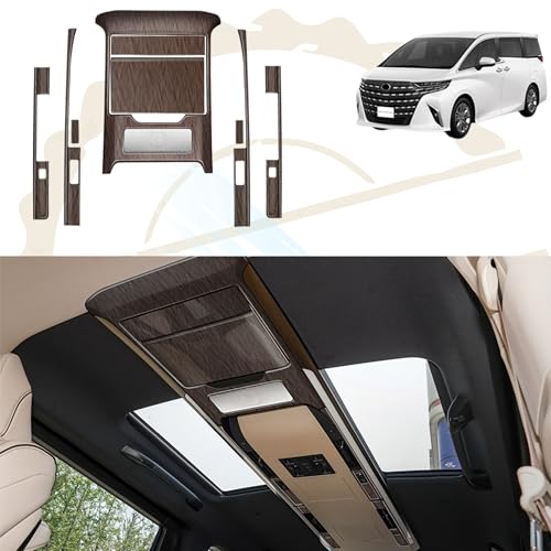 DodoxDIY 適用 新型アルファード40系 ヴェルファイア 40系 カスタムパーツ アクセサリー 2列ルーフランプカバー ルーフランプパネルカバー 専用車種 内装グッズ 14インチテレビ専用木目調ブラウン