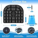 Travel Seat Cushion U-Shape Airplane Seat Cushion for Long Flights 3D Air Inflatable Pressure Relief Cushion for Hemorrhoid and Tailbone Pain Relief in Car, Air Travel, Office Chairs, Home Living - Image 2