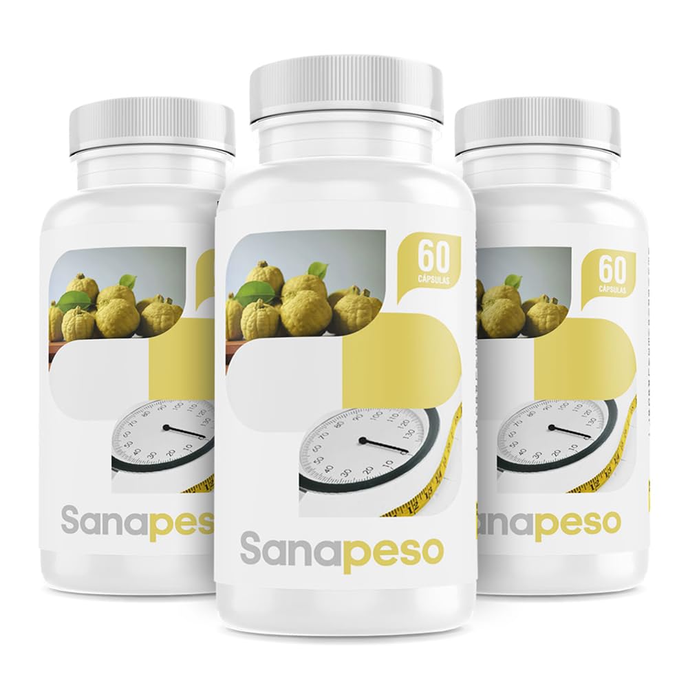 Cápsulas Naturales para el Control de Peso - Con Garcinia Cambogia | Extracto Seco de Café | Ayuda a Controlar el Apetito |Fabricado en España | Sin Gluten ni Lactosa - SANACAPS (3 Botes)
