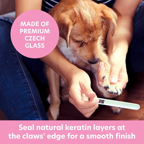 BONA FIDE BEAUTY Krallenschleifer für Hunde, Trimmen & Formen - Sanfter, Schmerzfreier Krallenschleifer - Ideal für Hunde, Katzen, Vögel - Krallenfeile Hund aus Tschechischem Premium Glas