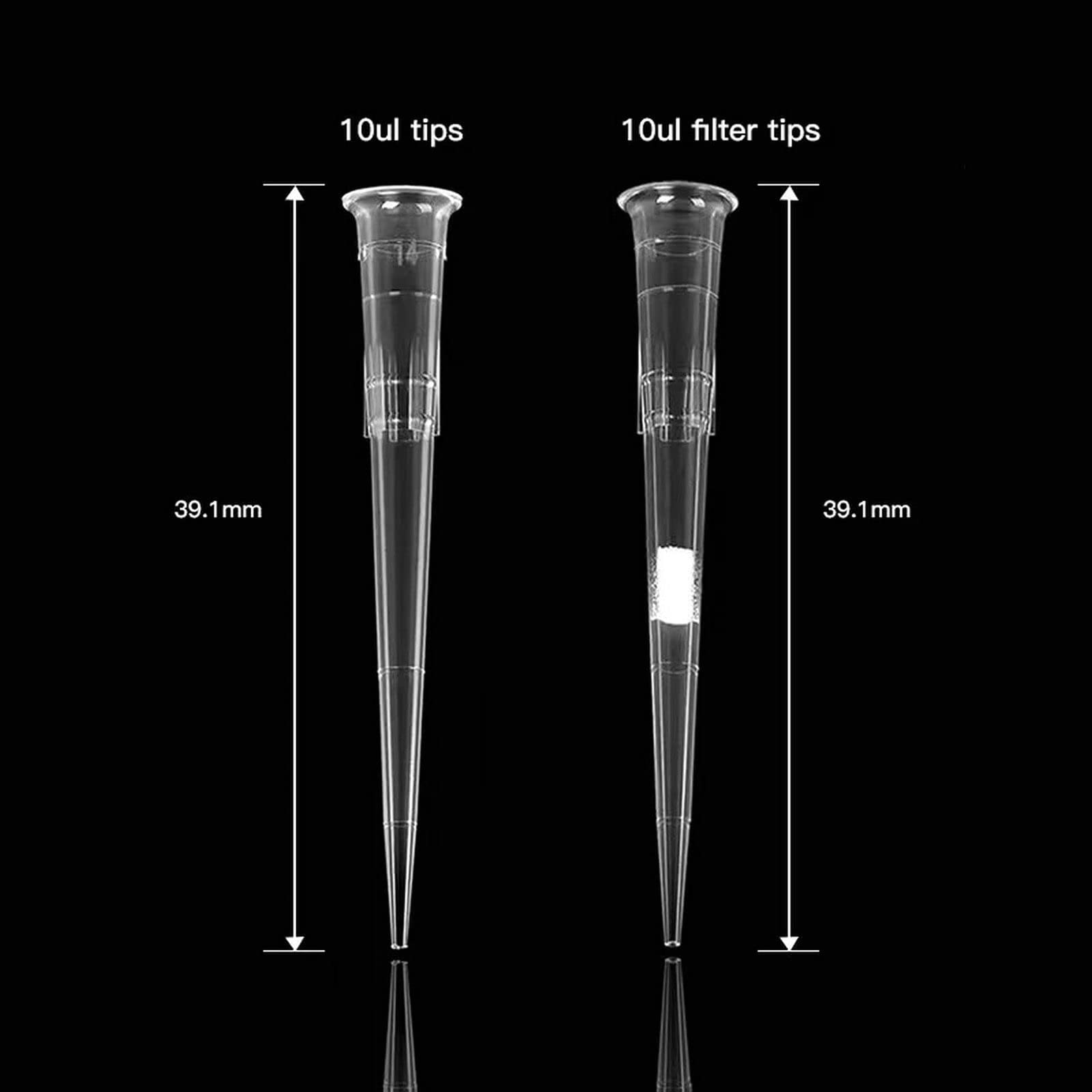 10ul Pipette Tips - Universal Pipette Tips?with Box RNase/DNase Free & Pyrogen Safe, (96 Tips/Rack)