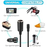 GINTOOYUN Cigareete Lighter Socket to DC 8mm Power extension cable DC7909 7.9 x 5.5mm Female Plug to Car Cigarette Lighter Socket Female Converter Power Cord 12v for Car Refrigerator,RV,GPS,ect(1m) - Image 4