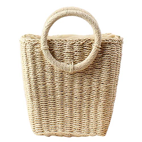 Sac en paille multifonction avec bandoulière réglable pour un porté croisé