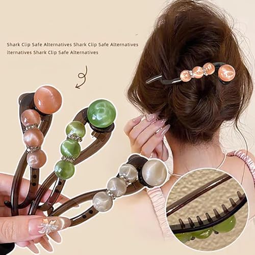 Pinzas de cabello con perlas twist 5 piezas miniatura 3
