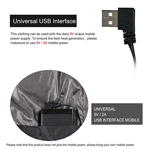 Zwbfu Colete aquecido USB elétrico Colete aquecido de inverno Homens Mulheres Casaco aquecido Jaquet