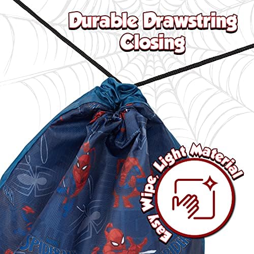 Spiderman Drawstring Bag For Boys, PE Bag For School, Kids Gym Sack For Sports, Swimming, Football, Marvel Gifts For Childrens