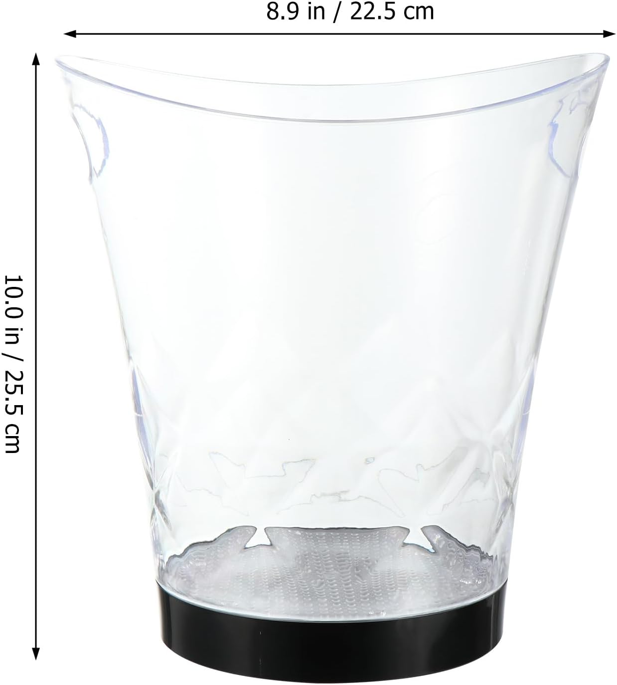 UPKOCH LED Ice Bucket with Dual Handles, Plastic Beer Cooling Bucket, Luminous Wine Ice Cooler for Bar and Party Use, Battery-free Design