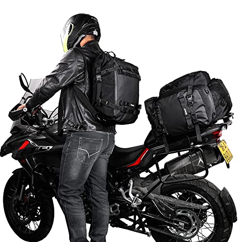 Rhinowalk Bolsa de assento versátil para motocicleta, mochila à prova d'água, suporte traseiro de m