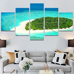 SIGNWIN 5 Panel Canvas Wall Art Modern Art...