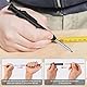COYUN Tieflochmarker Set, Bleistift Baustelle Tiefloch Bleistift Set Tieflochmarker Bleistift Speedmarker Zimmermannsbleistifte Langlebiger Marker Mit Stifthülle und 6 Ersatzminen (Schwarz)