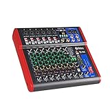 D Debra Profesional Mesa de Mezclas DJ Portátil con Efecto Digital de 99 DSP para el Estudio de Karaoke de la Consola de Mezclador DJ (SI-8UX (8 Channel))