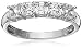 Platinum-Plated Sterling Silver Swarovski Zirconia 2 cttw Asscher 5 Stone Ring