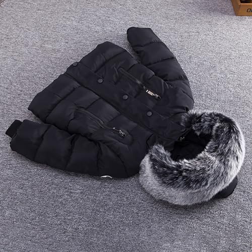 Kids Boys Down Jacket Winter Faux Fur Hooded Warm Padded Thick Outerwear Long Sleeve Puffer Snowsuit Coat Jackets3