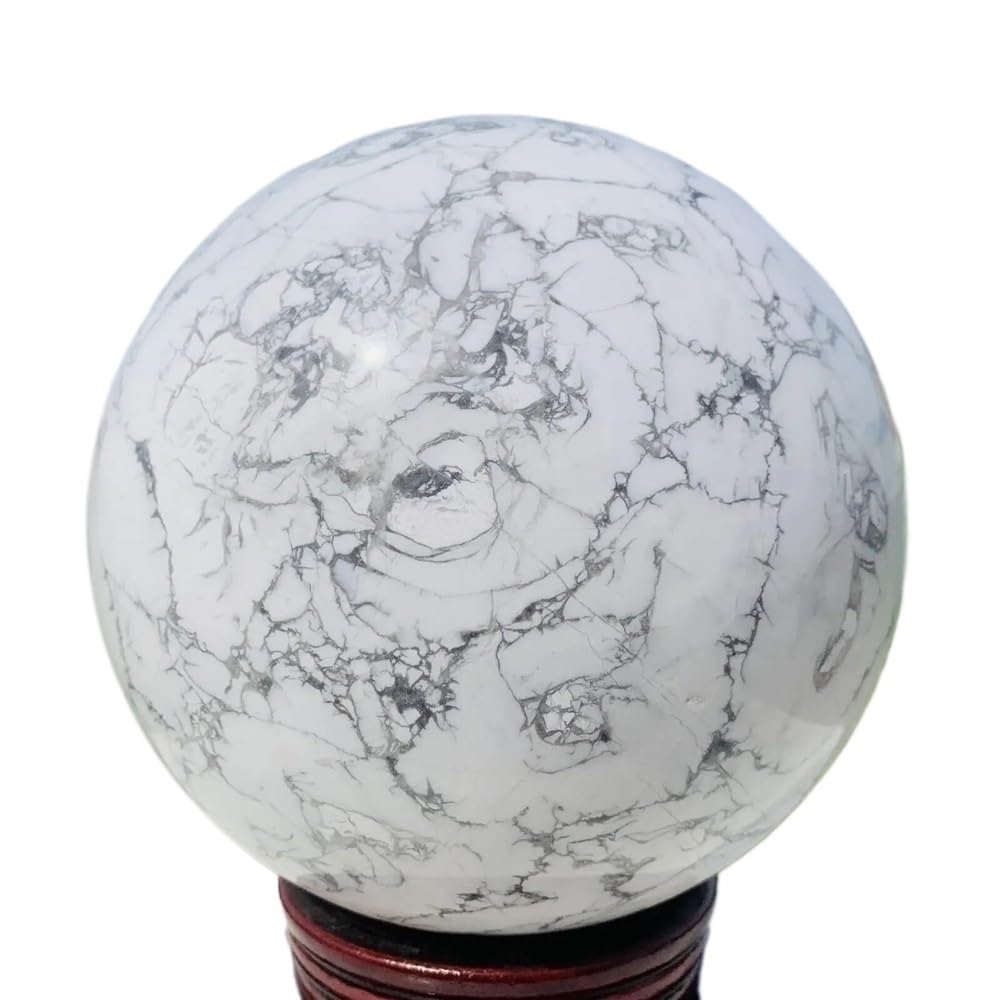 SSOPTMCB Beautiful Howlite Sphere Quartz Crystal Polished Ball Ornaments (Size : 1300-1400g) Gemstone Stone