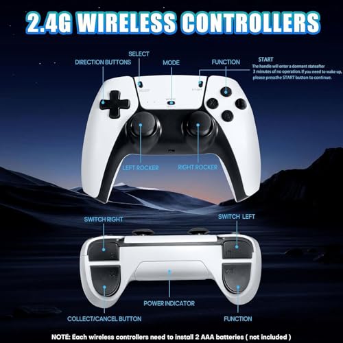 Retro Game Console HDMI Output, Plug & Play Video Game Stick with 20000+ Classic Games, TV Game Stick with 2.4G Dual Controllers, Nostalgia Gaming Console for Home Entertainment (G128) - Image 6
