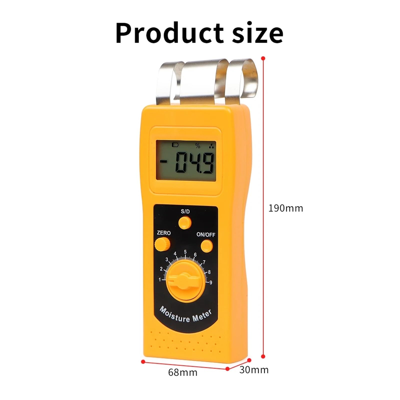 Misuratore Di Umidità Del Legno Ad Alta Precisione Con Retroilluminazione LCD, Igrometro Portatile For Legname, Truciolato,Controllo accurato