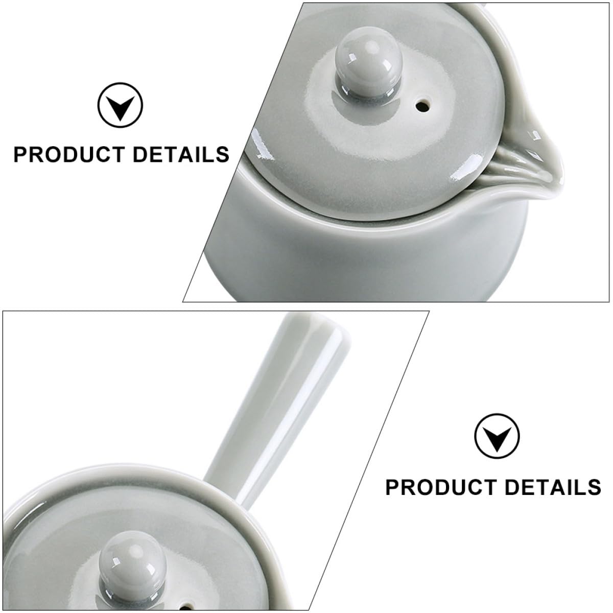 SECFOU Tetera Pequeña de Cerámica Diseño Ergonómico y Estilo Clásico, Resistente para Uso en Casa y Celebraciones como Bodas y Fiestas