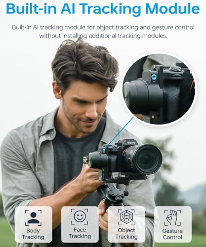 FeiyuTech SCORP 2 KIT 3-Axis Gimbal Stabilizer for DSLR/Mirrorless, AI Tracking, Sony/Canon/Nikon Compatibility