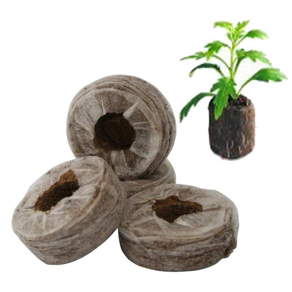CRODOR Unique Plastic Cocopeat Pellets Seed Starting Plugs (Brown), Pack of 5