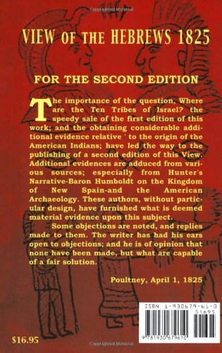 View of the Hebrews, or, The Tribes of Isreal in America - Image 2
