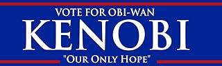 HZ Graphics Magnet Vote for OBI-Wan Kenobi Our Only Hope Funny Vinyl Magnetic Car Bumper Magnet Sticker 5"