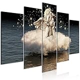 GESAMTFORMAT: ca. 200x100 cm (BxH) (40x60 40x80 40x100 40x80 40x60) - 5-teilig auf Premium Vlies Leinwand