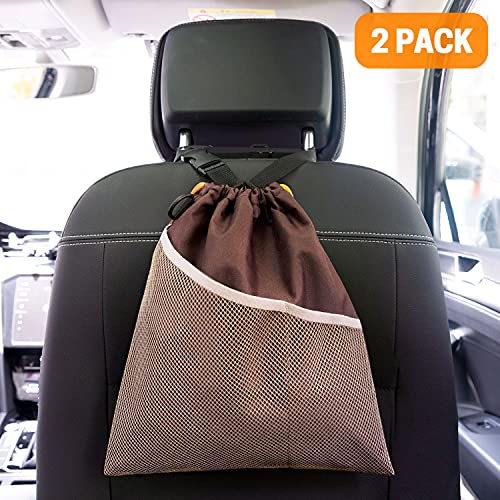 GNEGNI 2PCS Car Garbage Can, Hanging Car Trash Bag with Waterproof Leakproof Lining by GNEGNI - Image 2