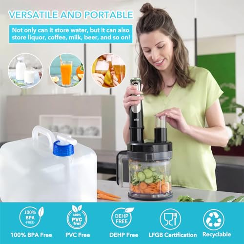 Image of Optifit 20L Collapsible Portable Water Storage Tank with Faucet, BPA-Free Emergency Water Container for Camping, RV Travel & Outdoor Activities, Leakproof & Durable Design