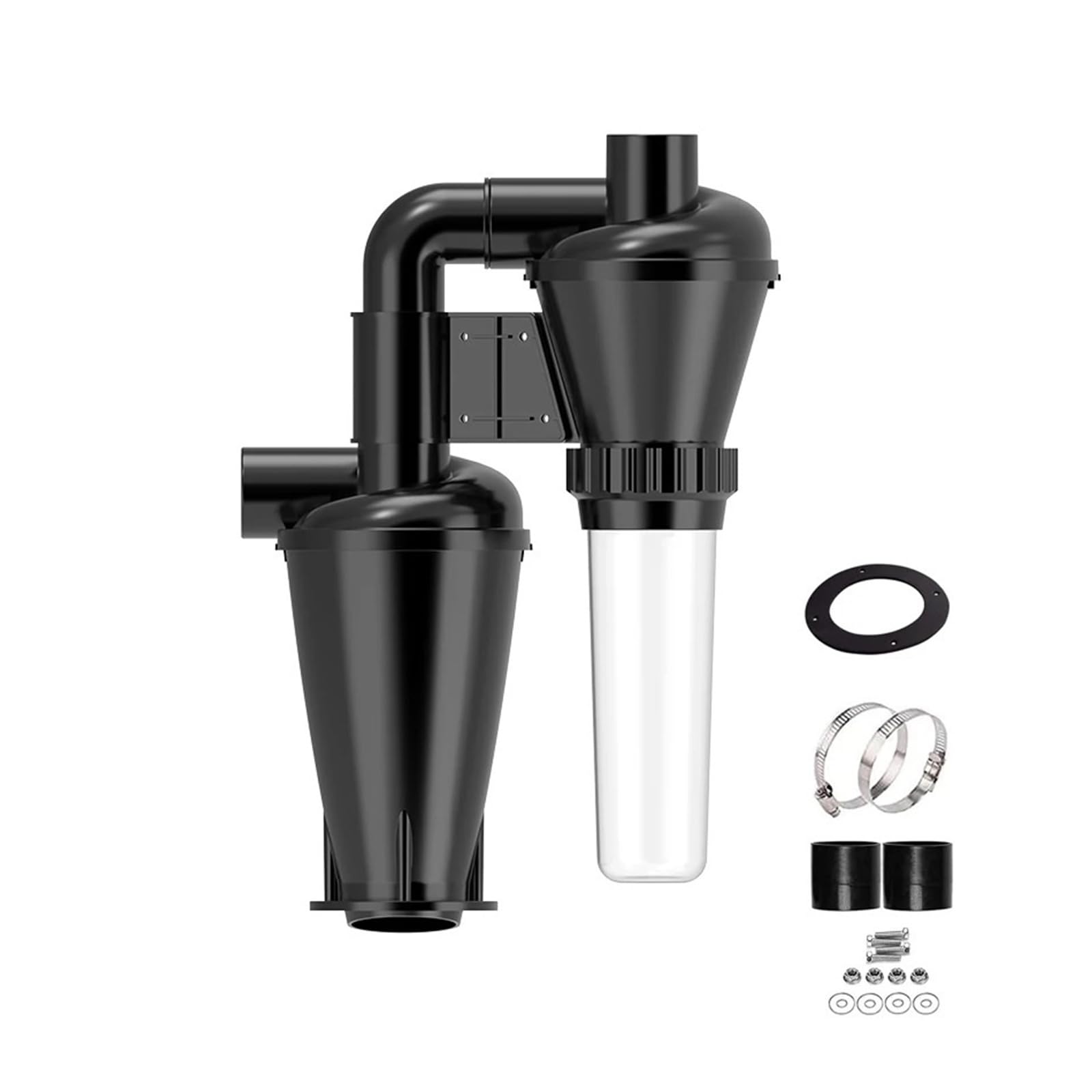 Aspirador Ciclónico De Doble Filtro De 50 Mm/2'', Compatible con Bricolaje, Tanque Colector con Separador De Filtro Turbo(A)