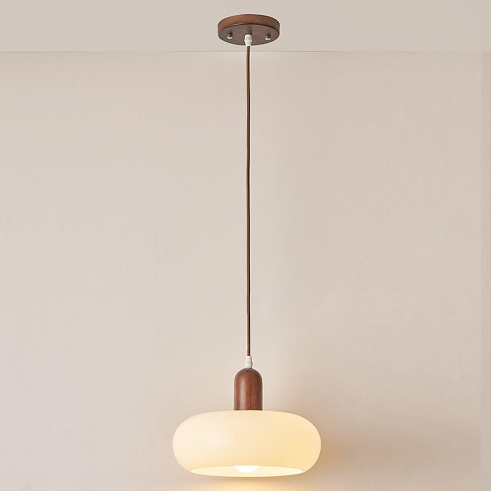 Innen wiederaufladbar Hängelampe mit batterie,Modern Ohne Stromanschluss Hängelampen mit Fernbedienung,Nachttisch-Hängelampe mit RGB-Dimmfunktion,Glaspendelleuchte mit wiederaufladbarer Lichtquelle.(B