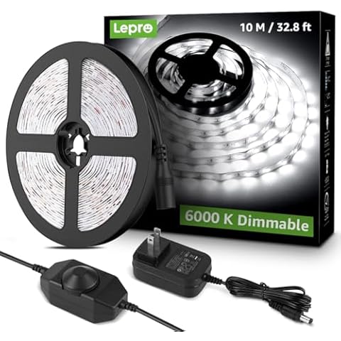 Lepro Dimmable LED Strip Light with Strong Adhesive Cover