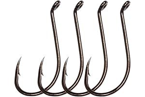100Pcs Octopus Beak Offset Fishing Hook - 6 Sizes