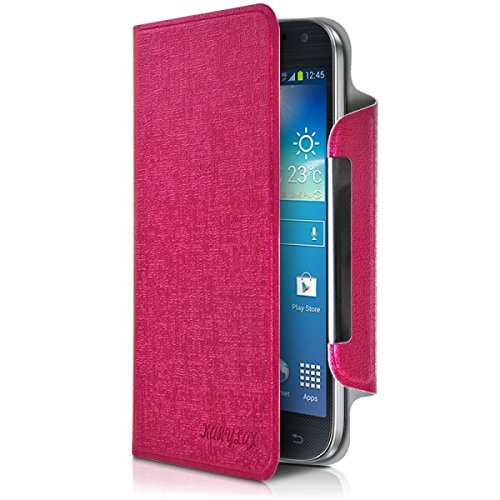 Seluxion - Housse Etui à Rabat Universel M Couleur Rose Fushia pour Samsung Galaxy Core Prime