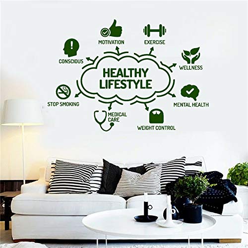 Gadgets Wrap Wall Decal Healthy Life Sports Health Sticker Mural Art Decor Home Decor Removable Vinyl Nursery Kids Room Wall Sticker-image-30