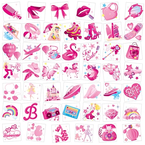 HOWAF 96pcs Tatuajes Temporales Niños Niñas, Unicornio de princesas Tatuajes de princesas Mariposa Tatuajes Pegatinas Niñas Tatuajes Temporales Impermeables para Niñas Regalos Theme Party Supplies