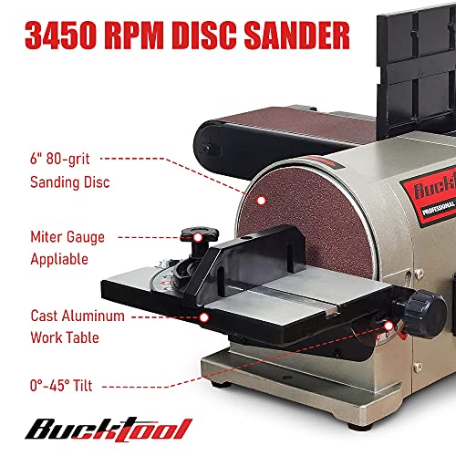 Bucktool BG4603-1 5.0A Belt Disc Sander 4 In X 36 In Belt And 6 In Disc Sander thumb #4