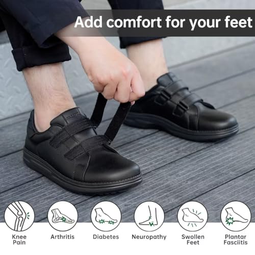 Image of 1TAZERO Wide-Shoes for Men Toe-Box Walking - Extra Wide Width Barefoot Orthopedic Shoes for Men Casual Shoes with Arch Supprot
