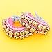 Dancing Bells Ghungroo Pair Indian Classical Dance Accessories Ghungroo with Colored Cushion Pad Best Dance Metal Brass Anklets Bells Ghunghroo Pad (Pink, Double Line)