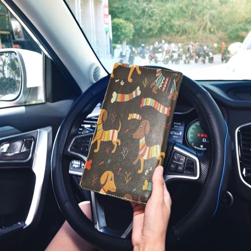 Organizador para auto de cuero miniatura 7