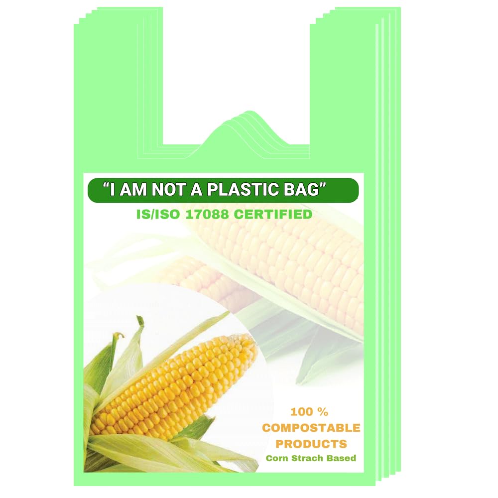 BIO Green CARRY BAGS- BIOTRACK – 100% Compostable and Biodegradable Carry Bags, Grocery Bags, Eco-Friendly Bags, Approved by Government. Capacity – 3 KG/Bag, (30 Carry Bags) (13X16 Inches) (B0C7PK5B84) Amazon Price History, Amazon Price Tracker
