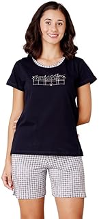 bodycare Women's Cotton Printed T-Shirt and Shorts Set | Soft & Breathable Nightwear | Short Sleeves | Loungewear Co-Ord Set BSSS17033-picture-17