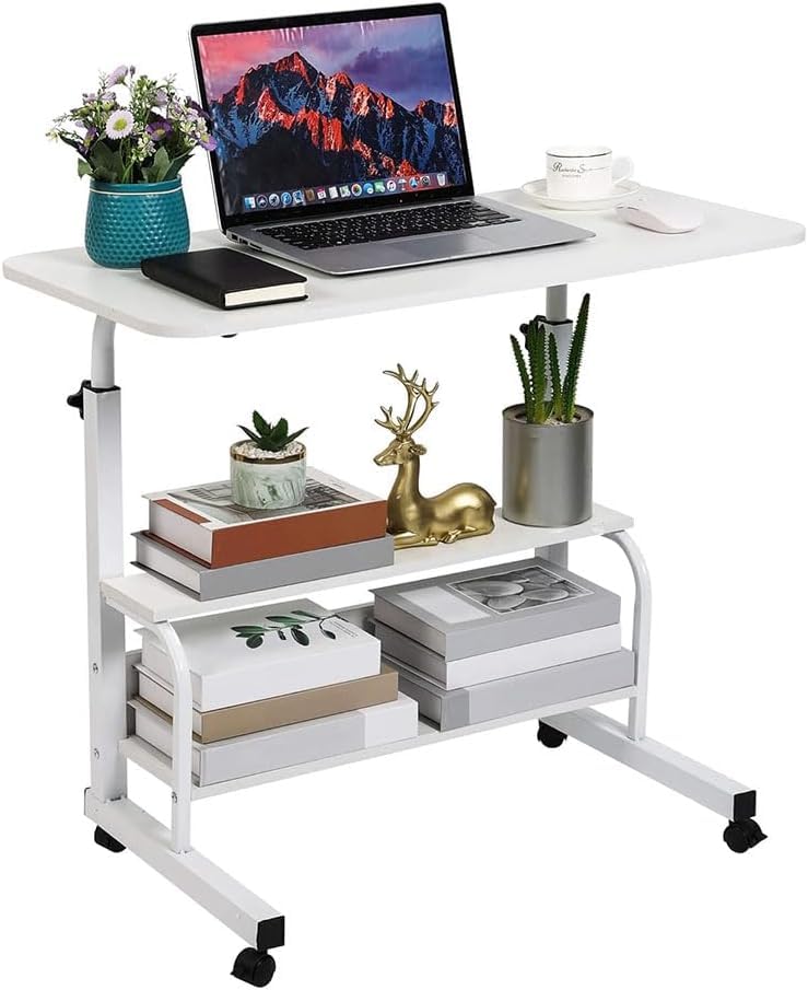 Catálogo para Comprar On-line Mini Escritorio más recomendados. 42 Jiula Escritorio para Portátil de Laptop Altura Ajustable - Escritorio Altura Ajustable Mesa Auxiliar con Ruedas, Pie Móvil, para Oficina, Estudio, Dormitorio, Sala de Estar...