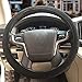 ZHOL Universal 15 inch Steering Wheel Cover Elastic Ice Silk, Breathable, Anti-Slip, Odorless, Warm in Winter and Cool in Summer, Black